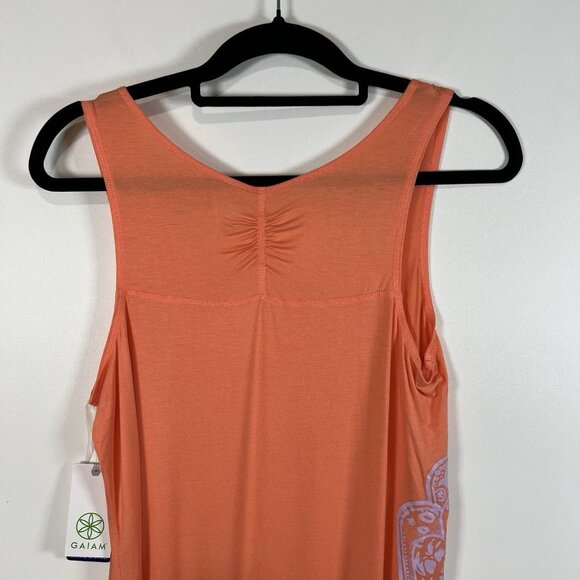 Gaiam Yoga Hamsa Tank Top NWT Women’s Size Medium Coral Athletic - Picture 8 of 9